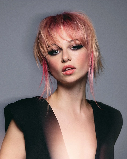 Blonde Pixie Cut with Pink Highlights KH Hair Hinckley
