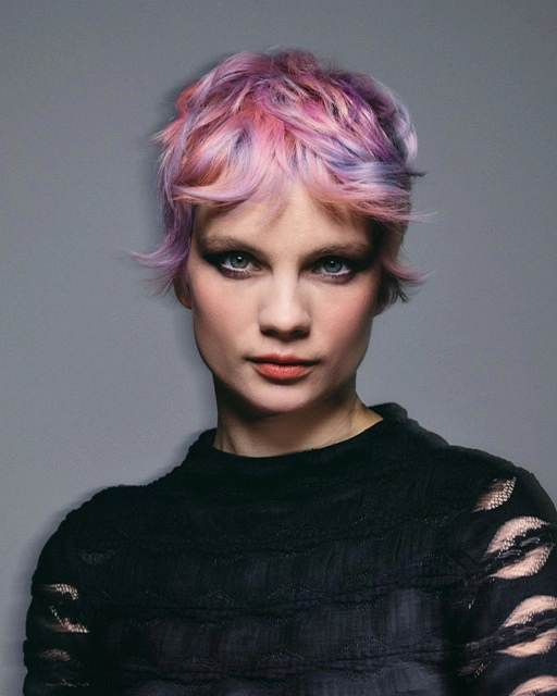 Purple and Blue Pixie Cut KH Hair Hinckley